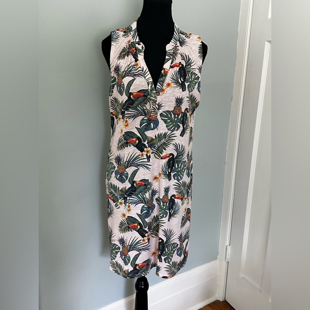 Fun Caribbean Joe Tropical Print Sleeveless Dress